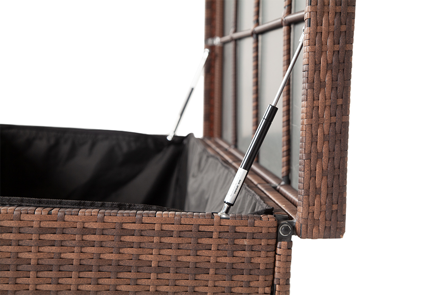 Порту сундук водонепроницаемый из искусственного ротанга, цвет коричневый фото 3