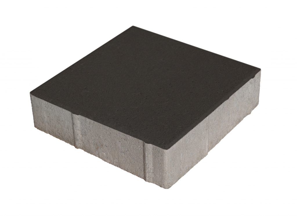 Тротуарная плитка 342 Механический завод Квадрат 300х300х80 мм, Черный фото 1