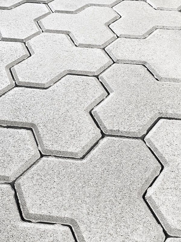 Тротуарная плитка Koldiz Трилистник 100 мм Моно Белый фото 1