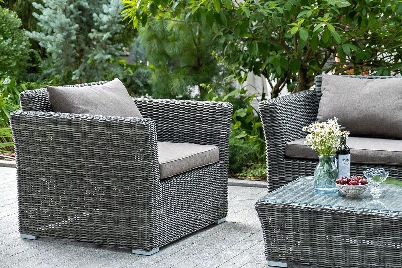 Кресло Капучино 4SIS из искусственного ротанга, цвет графит фото 3