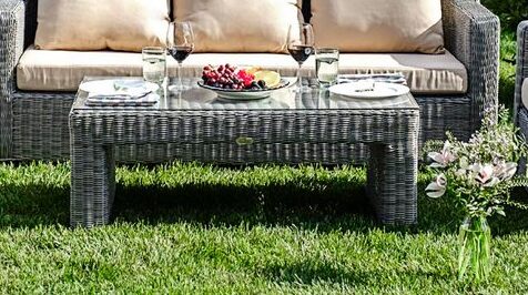 Стол плетеный кофейный из искусственного ротанга SUNSTONE Joygarden фото 1
