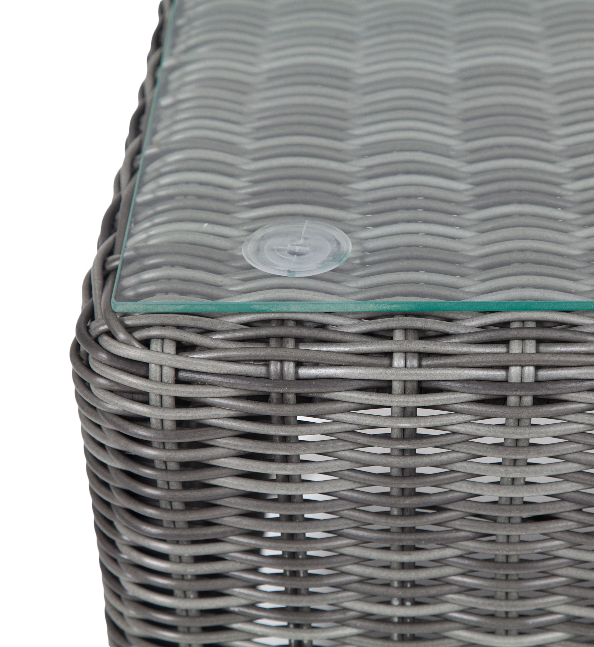 Кон Панна столик журнальный из искусственного ротанга, цвет графит фото 3