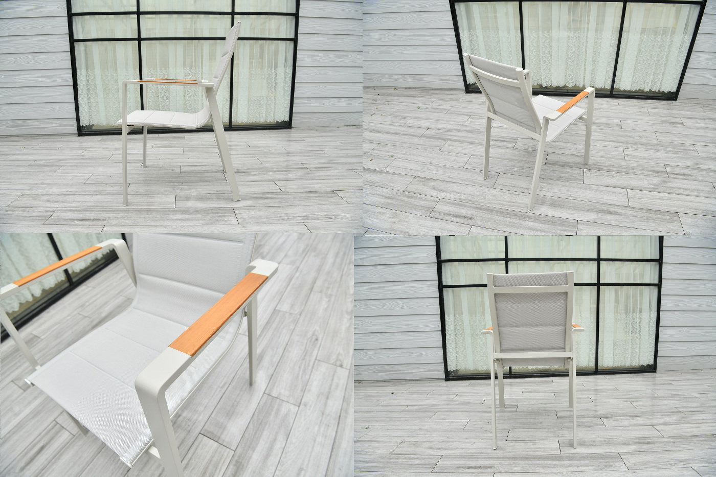 Кейптаун стул алюминиевый, ткань текстилен, цвет белый фото 5