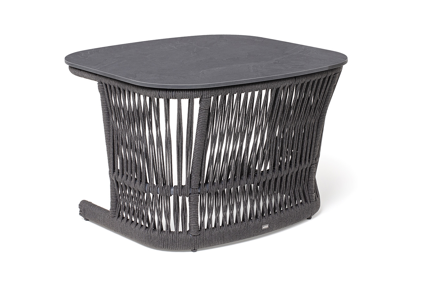 Лугано журнальный стол 76х76 H55 см из HPL, цвет серый гранит фото 1