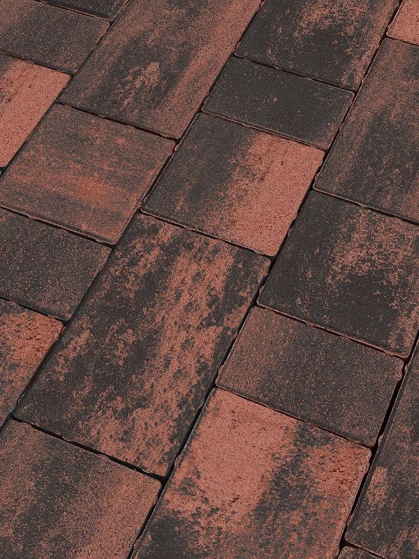 Тротуарная плитка Koldiz Новый Город 60 мм Оникс Красный фото 1