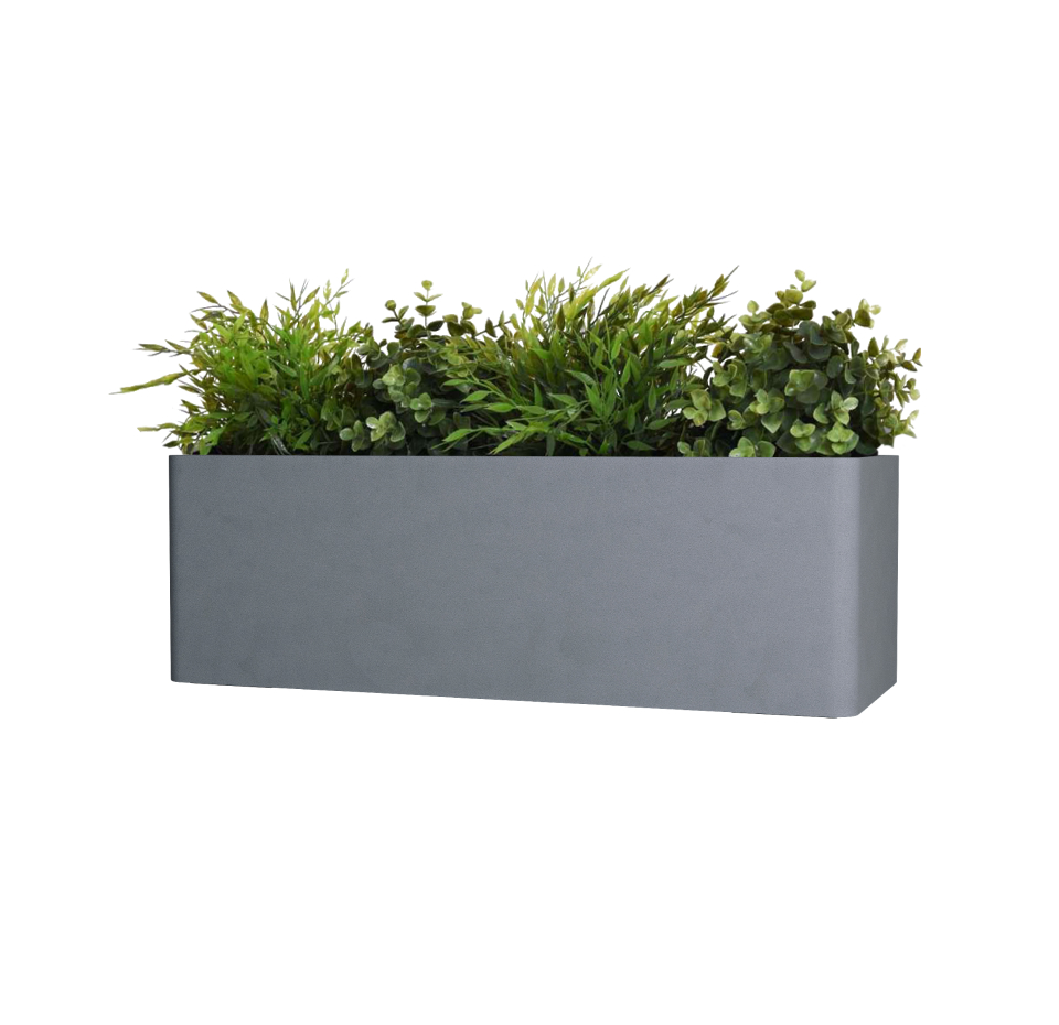 Кашпо TERRAFAKTURA Балконера 110x42x36 Арктик Грей фото 1