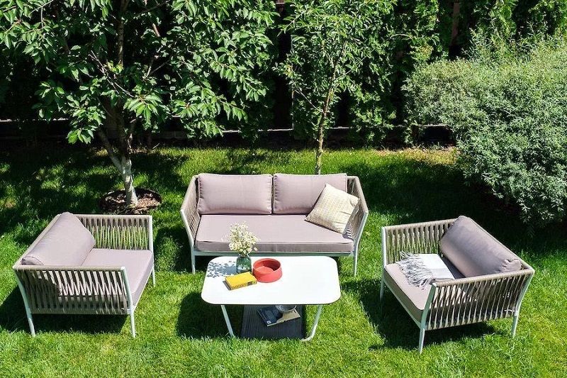 Диван двухместный Касабланка 4SIS из роупа (веревки), цвет бежевый фото 7