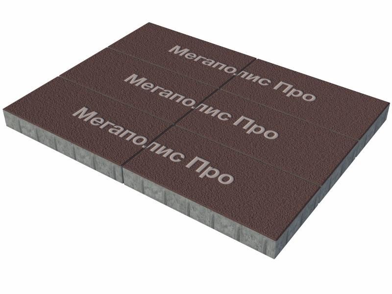 Тротуарная плитка Выбор Прямоугольник Б.5.П.10 600х300х100 мм Коричневый Гранит фото 3