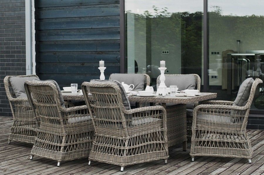 Обеденная группа Цесена 4SIS плетеная из искусственного ротанга фото 2