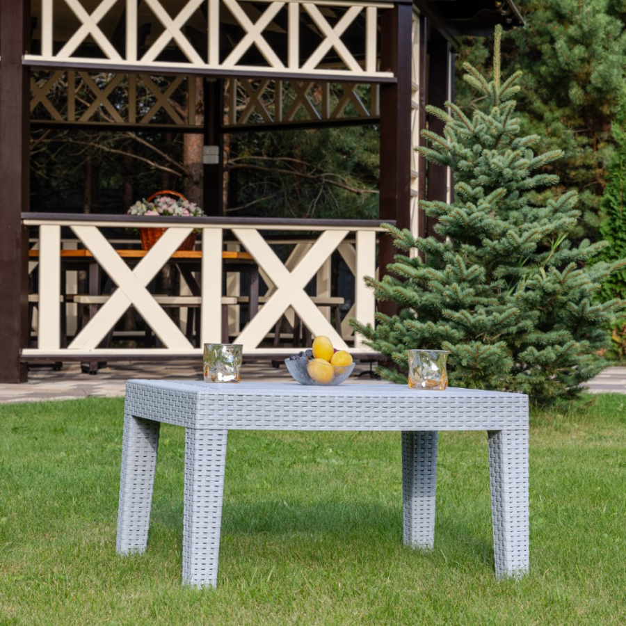 Обеденный комплект Lana L Royal Family из пластика, цвет светло-серый фото 4