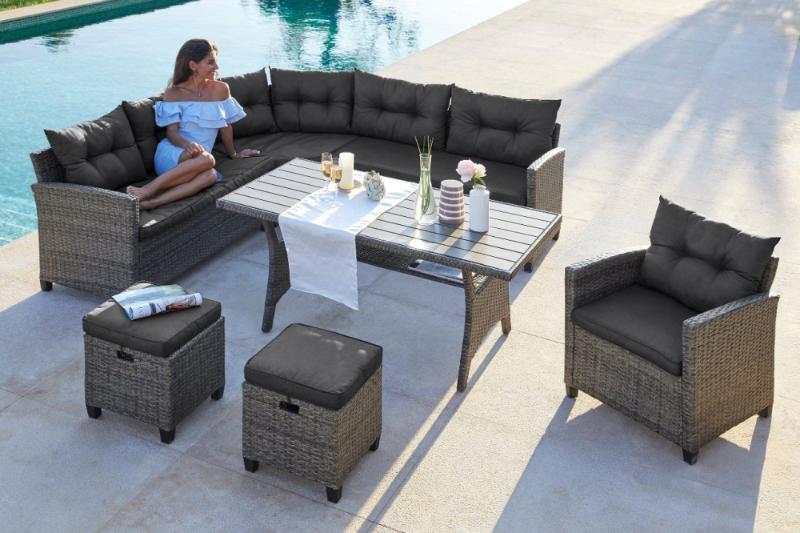 Комплект плетеной мебели AFM-373G Grey фото 2