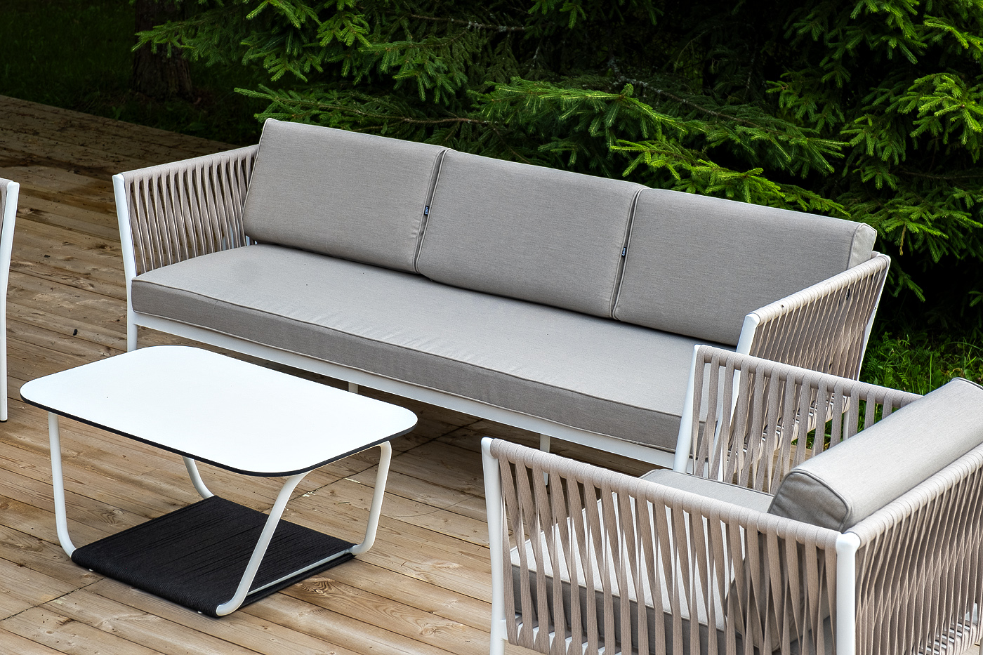 Касабланка лаунж-зона плетеная из роупа 5-местная, цвет бежевый фото 5