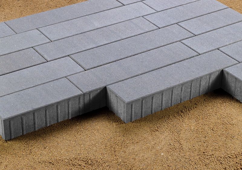 Тротуарная плитка 342 Механический завод Ригель трио 80 мм Серый фото 3