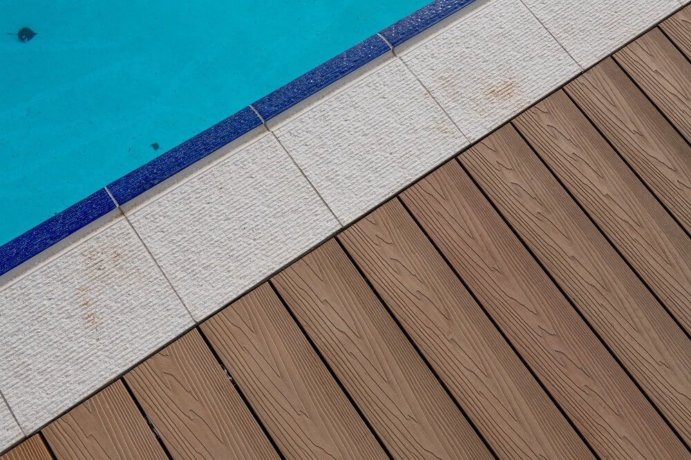 Террасная доска Экодэк Брайт Массив 3D, цвет Каштан фото 2