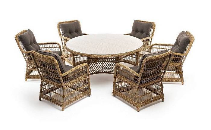 Обеденная Эспрессо–150 C 4SIS группа плетеная, цвет соломенный фото 2