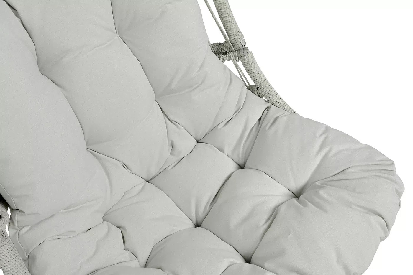 Кресло-кокон Севилья 4SIS из искусственного ротанга, цвет светло-серый фото 3