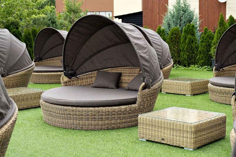 Журнальный столик Лунго 4SIS из искусственного ротанга, цвет соломенный фото 5