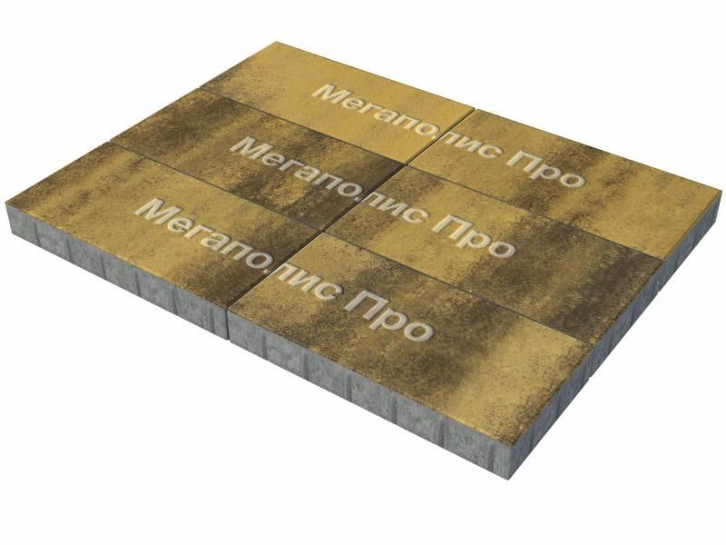 Тротуарная плитка Выбор Прямоугольник Б.5.П.8 600х300х80 мм Листопад Янтарный фото 3