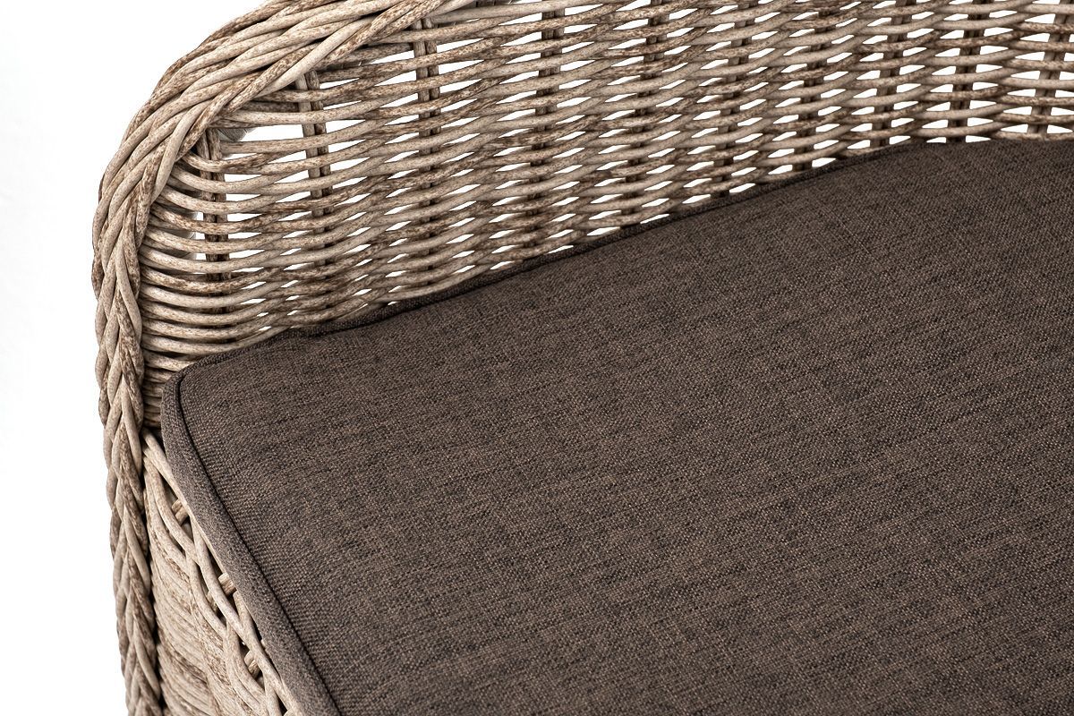 Обеденная группа Эспрессо–80 R 4SIS из искусственного ротанга, цвет бежевый фото 8