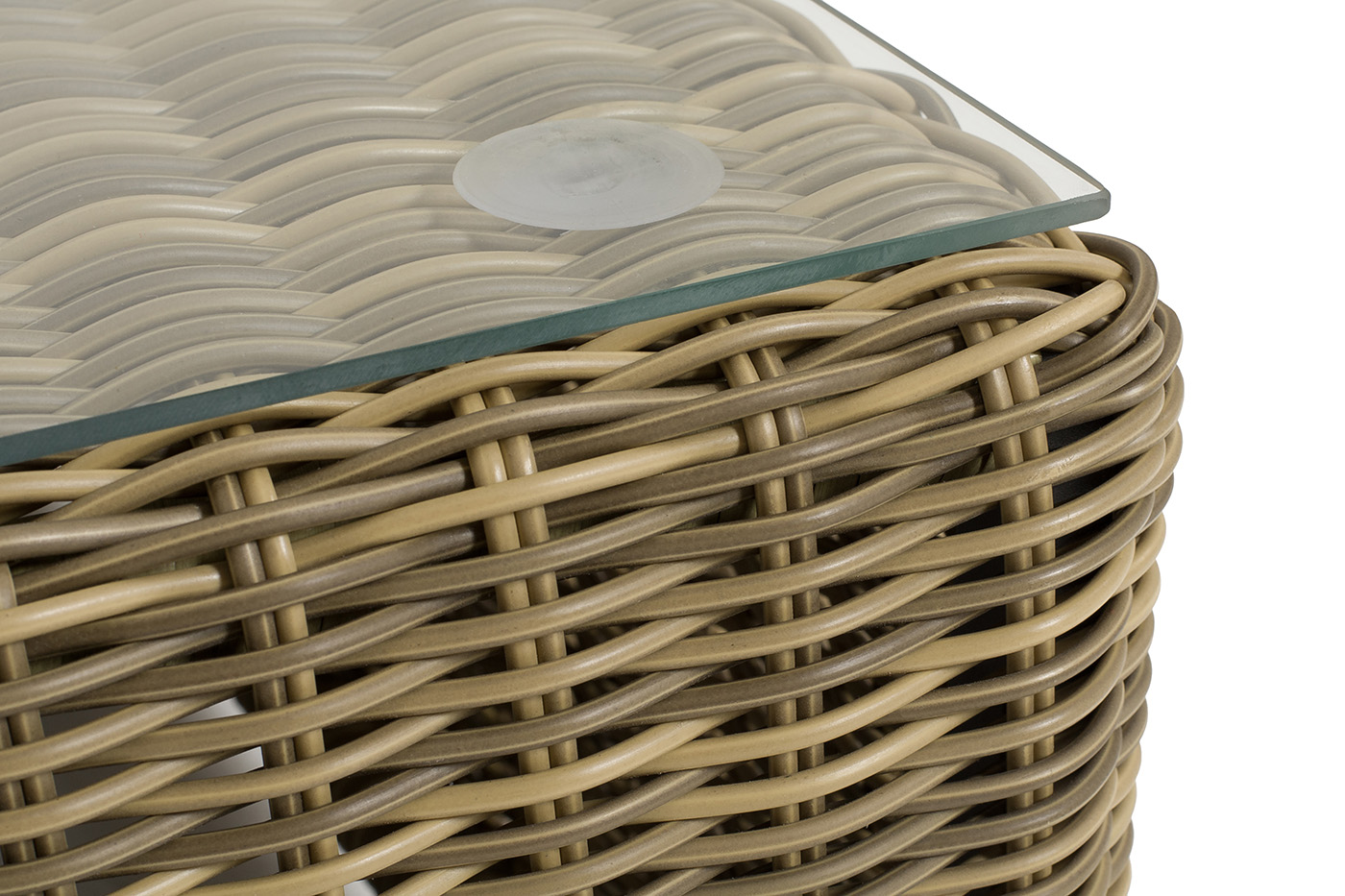 Капри журнальный столик плетеный, цвет соломенный фото 4