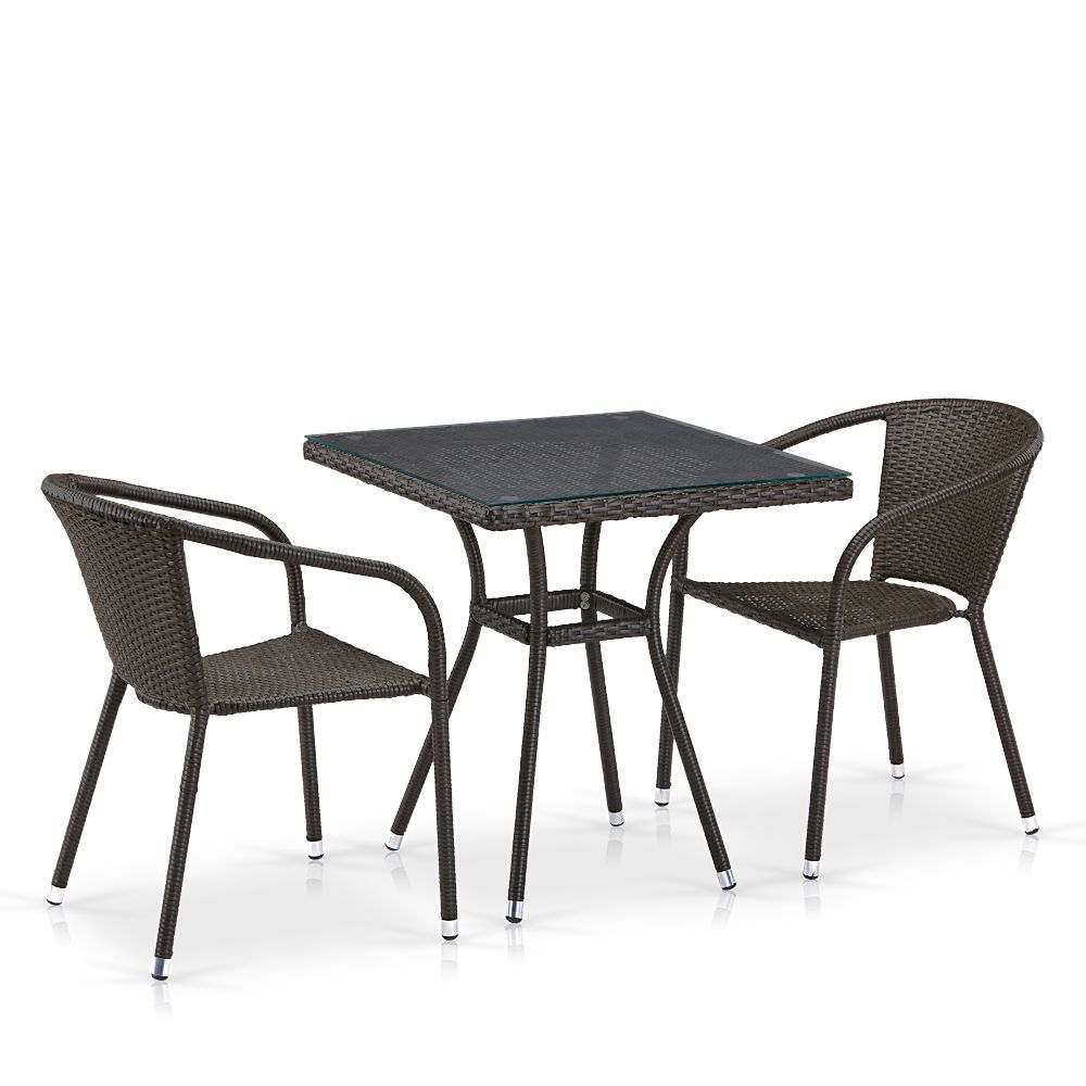 Комплект плетеной мебели T282BNT/Y137C-W53 Brown 2Pcs фото 1