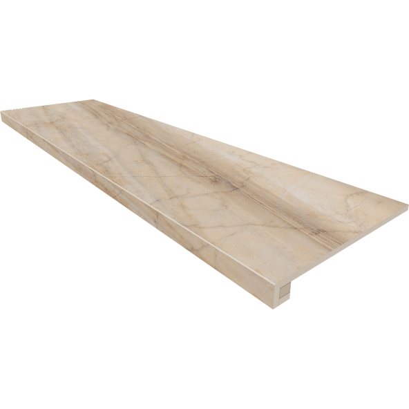 Комплект Керамогранитная ступень Estima BR01 33x120 см с бортиком + Подступенок 14,5х120 см фото 1