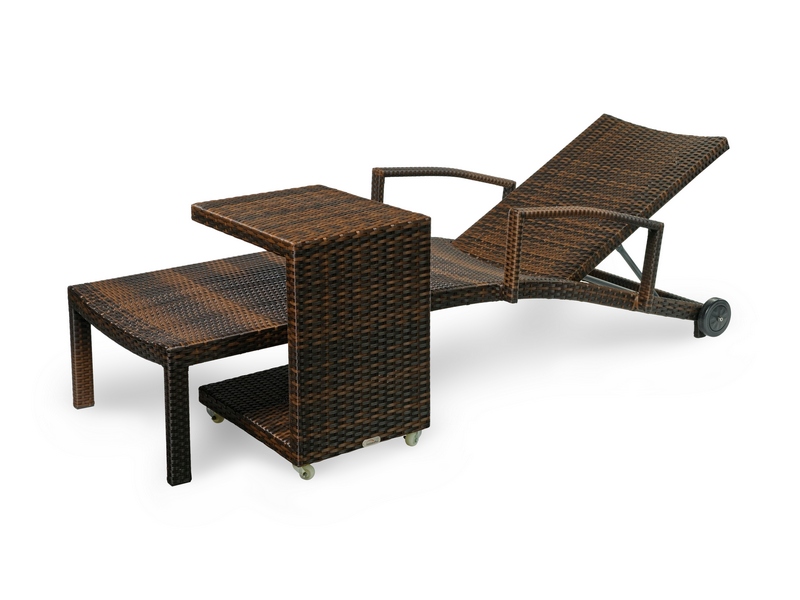 Плетеный шезлонг MILANO темно-коричневый Joygarden фото 4