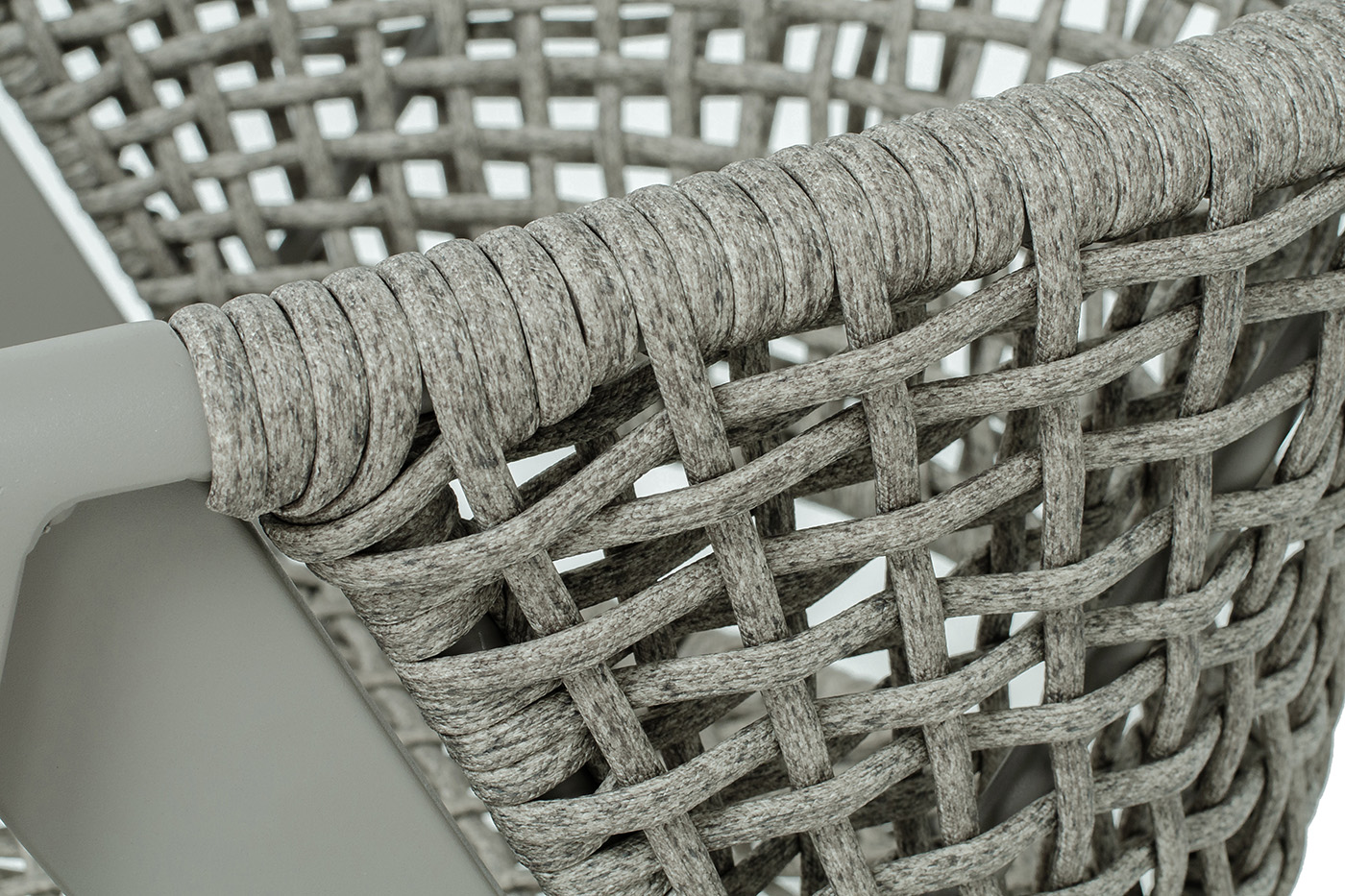 Амстердам плетеный стул из искусственного ротанга, цвет серый фото 6