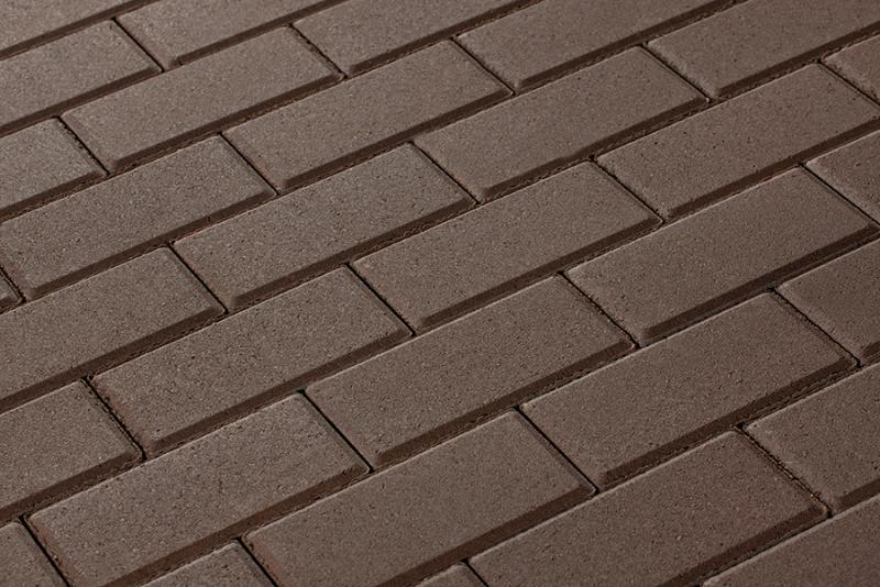 Брусчатка 342 механический завод Прямоугольник (кирпич) 200х100х40 мм Коричневый фото 1