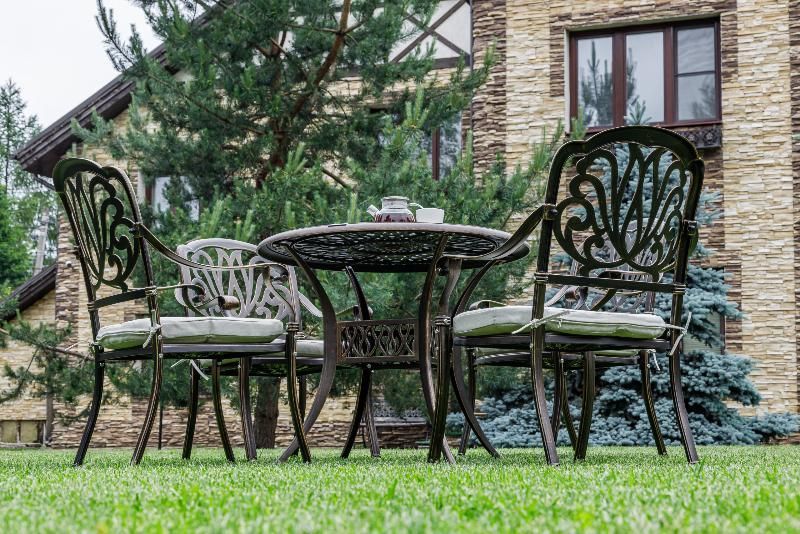 Обеденный комплект Wilhelm Royal Family из алюминия на 4 персоны фото 3