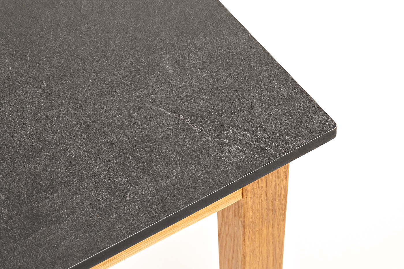 Канны журнальный столик из HPL 90х60, H40, основание дуб, цвет столешницы серый гранит фото 4