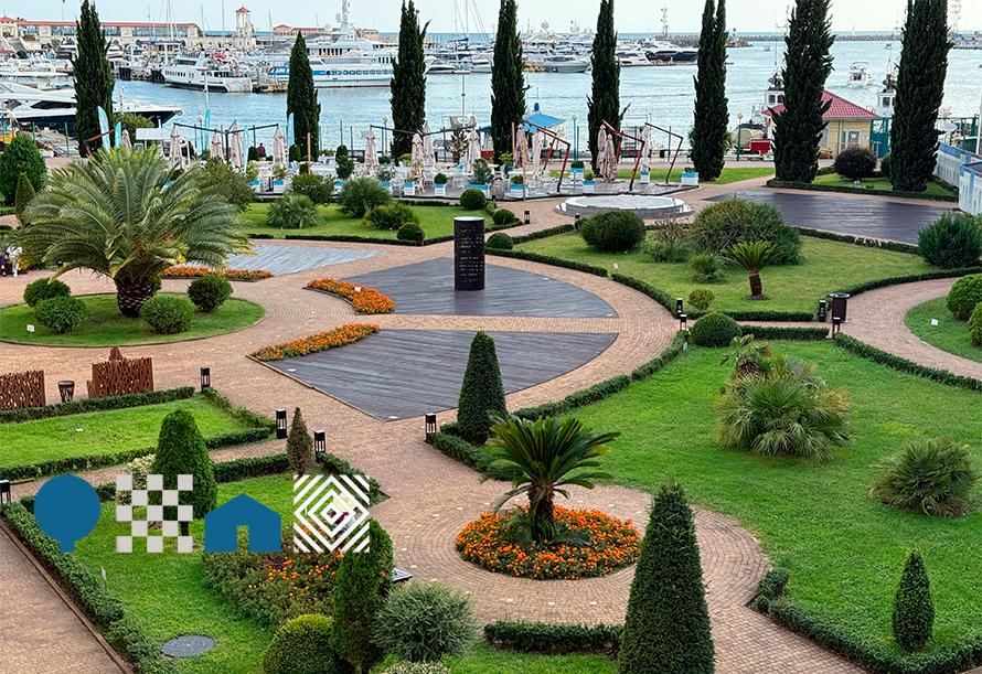 Разнообразие тротуарной плитки в городской среде Сочи