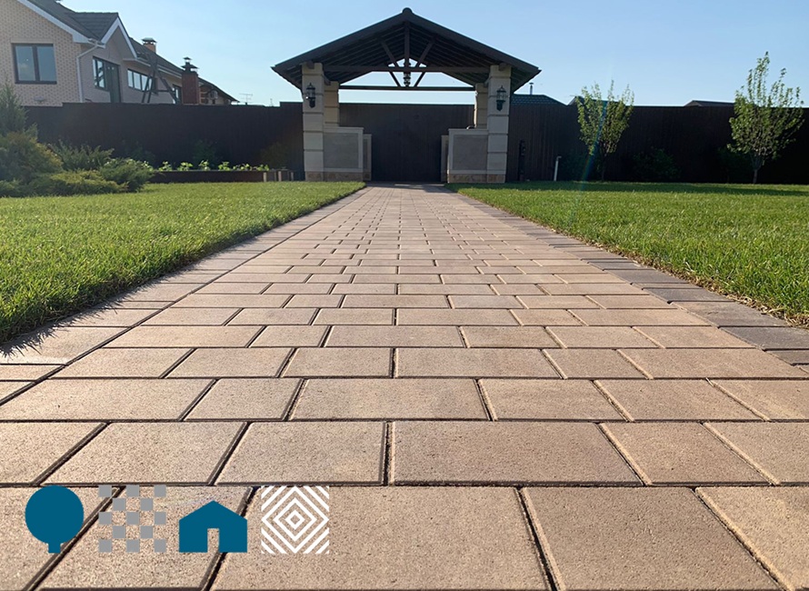 Покрытие из тротуарной плитки с эффектом колормикс — смешение оттенков