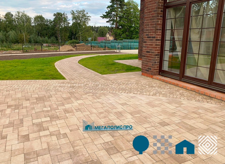 Покрытие из тротуарной плитки с эффектом колормикс — смешение оттенков