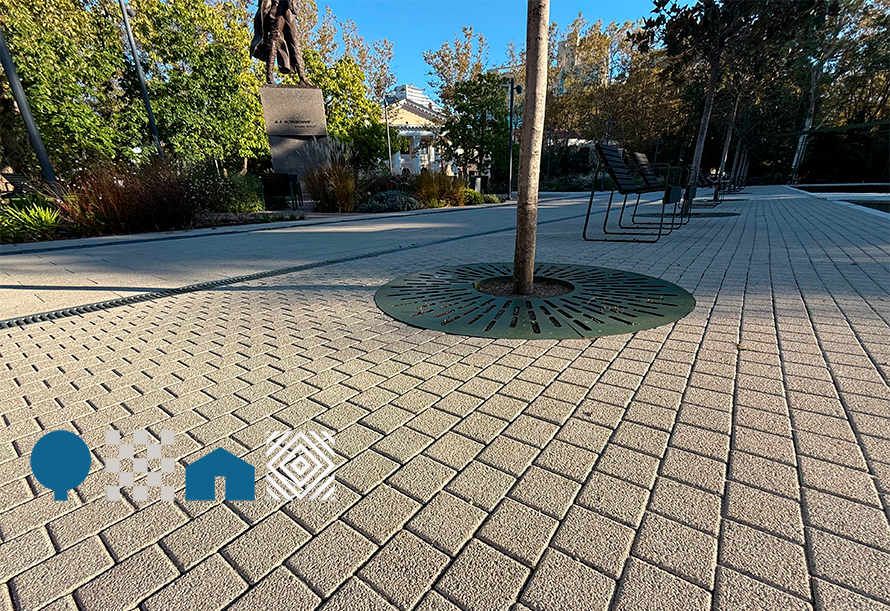 Разнообразие тротуарной плитки в городской среде Сочи