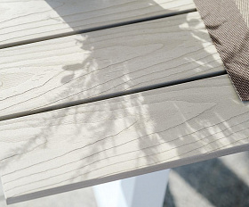 Сан Ремо стол обеденный из ДПК, каркас алюминиевый