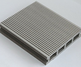 Террасная доска MasterDeck Classic 140мм*26мм узкий вельвет + тиснение под дерево, цвет Серый