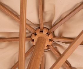 Корсика зонт уличный 3х3м на боковой алюминиевой опоре, цвет под дерево