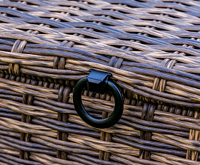 Сундук для хранения Karl 120 Royal Family из искусственного ротанга c колесиками, цвет коричневый