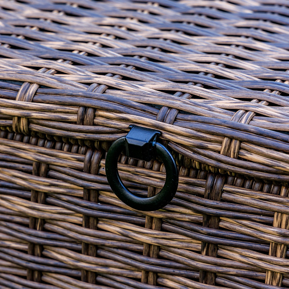 Сундук для хранения Karl 120 Royal Family из искусственного ротанга c колесиками, цвет коричневый фото 6