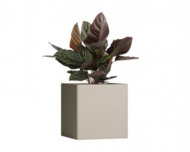 Кашпо Concretika Qadro 50x50x50 Dune