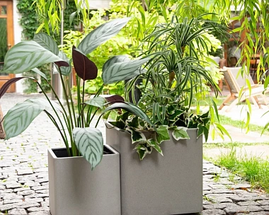 Кашпо Concretika Tube S D30H30 Cool grey