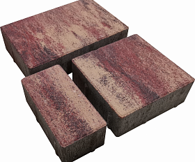 Тротуарная плитка Лидер 40 Провинция Color Mix 60 мм Яшма