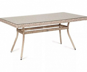 Плетеный стол Латте 4SIS из искусственного ротанга, цвет бежевый