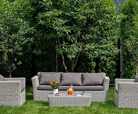 Лаунж-зона Капучино 4SIS из искусственного ротанга, цвет коричневый