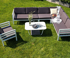 Кресло интерьерное Глория 4SIS  каркас из алюминия