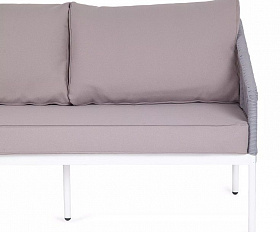 Диван трехместный Канны 4SIS из роупа (веревки), цвет светло-серый