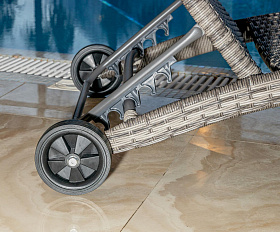 Шезлонг Agata Royal Family из искусственного ротанга, цвет серый