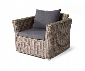 Лаунж-зона Капучино Дабл 4SIS из искусственного ротанга, цвет соломенный