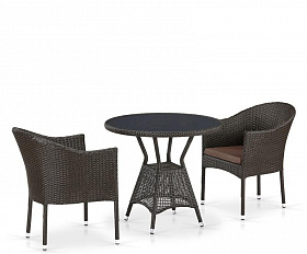 Комплект плетеной мебели T707ANS/Y350-W53 2Pcs Brown